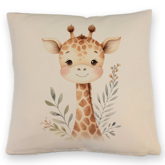 Giraffe Kissen mit Leinenoptik