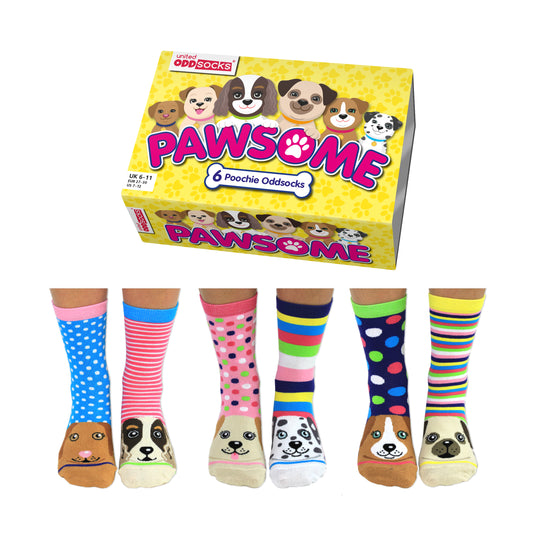 Pawsome Hunde Oddsocks Socken in 37-42 im 6er Set