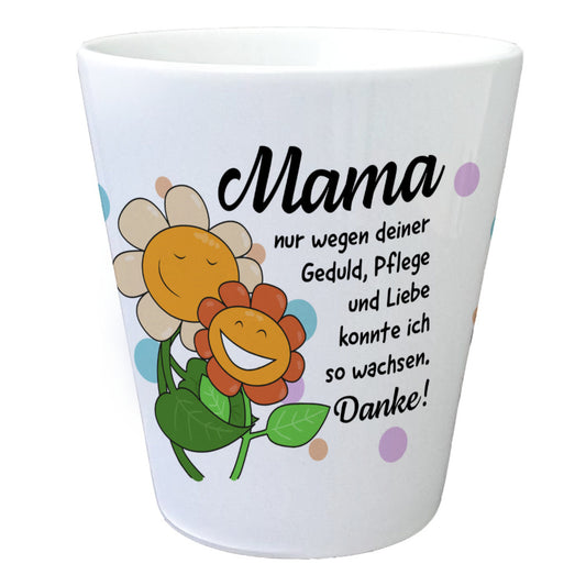 Danke Mama Blumentopf mit dekorativem Blume Design zum Muttertag