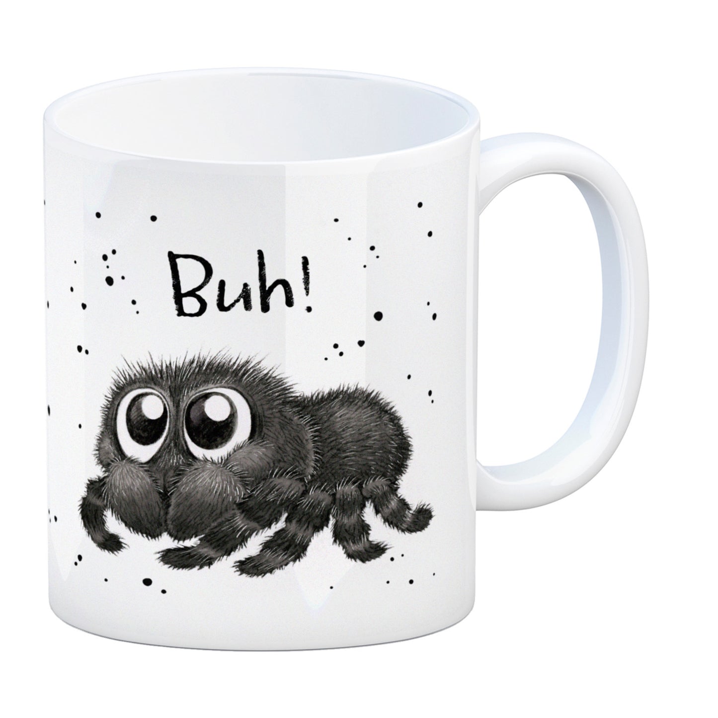 Buh! Flauschige Spinne Kaffeebecher