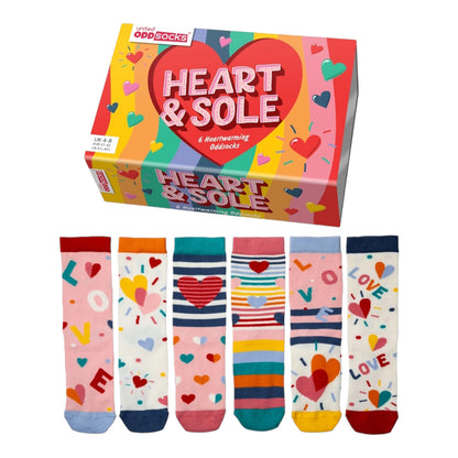 Ein Herz und eine Seele Oddsocks Socken Herzsocken Liebe Strumpf in 37-42 im 6er-Set