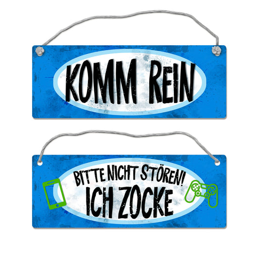 Bitte nicht stören - ich zocke Wendeschild mit Kordel