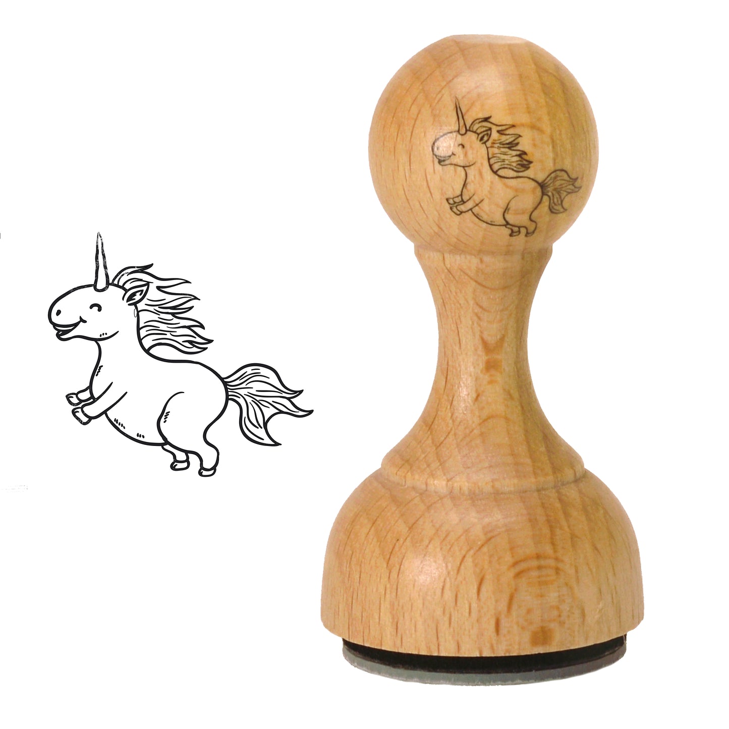 Einhorn Holzstempel