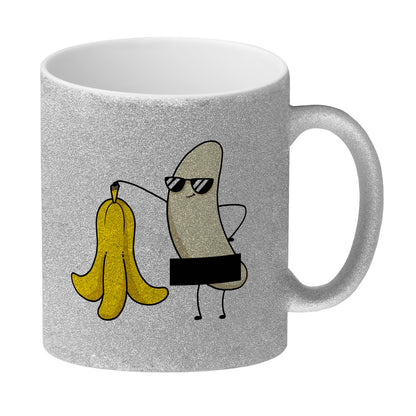 Nackte Banane Glitzer-Kaffeebecher