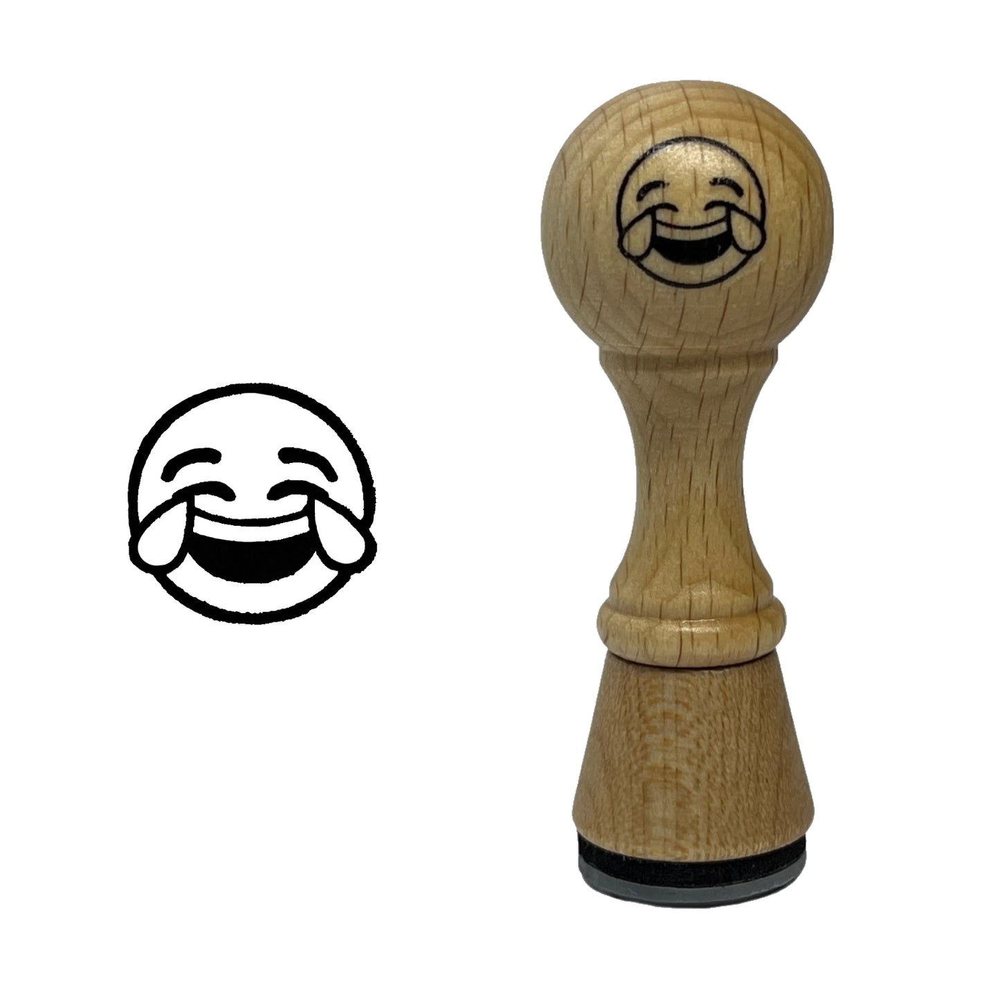 Tränen lachen Emoticon Holzstempel