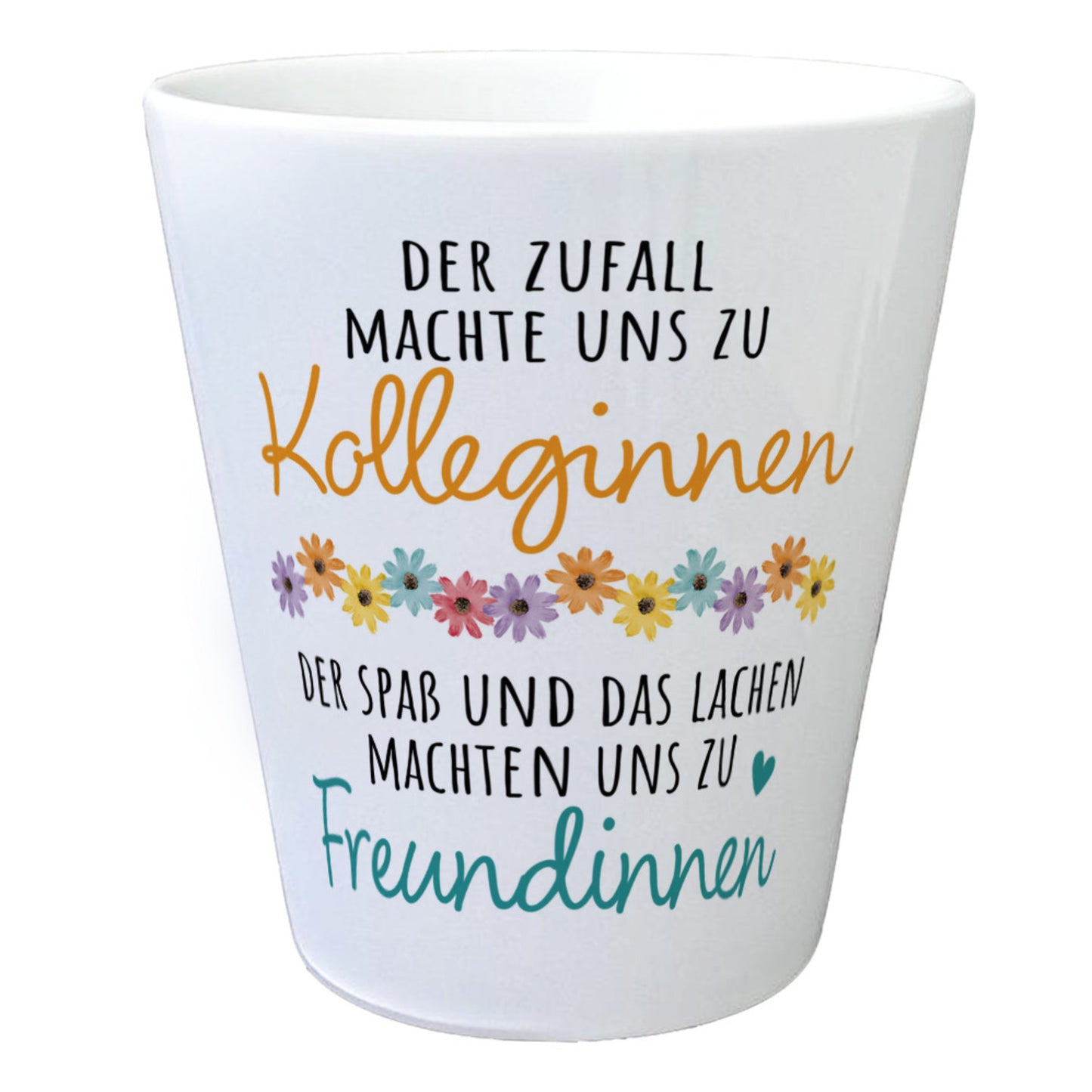 Beste Kollegin Blumentopf mit Spruch Zufall Kollegen Lachen Freunde