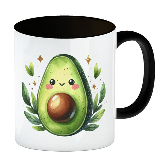 Avocado Kaffeebecher in schwarz