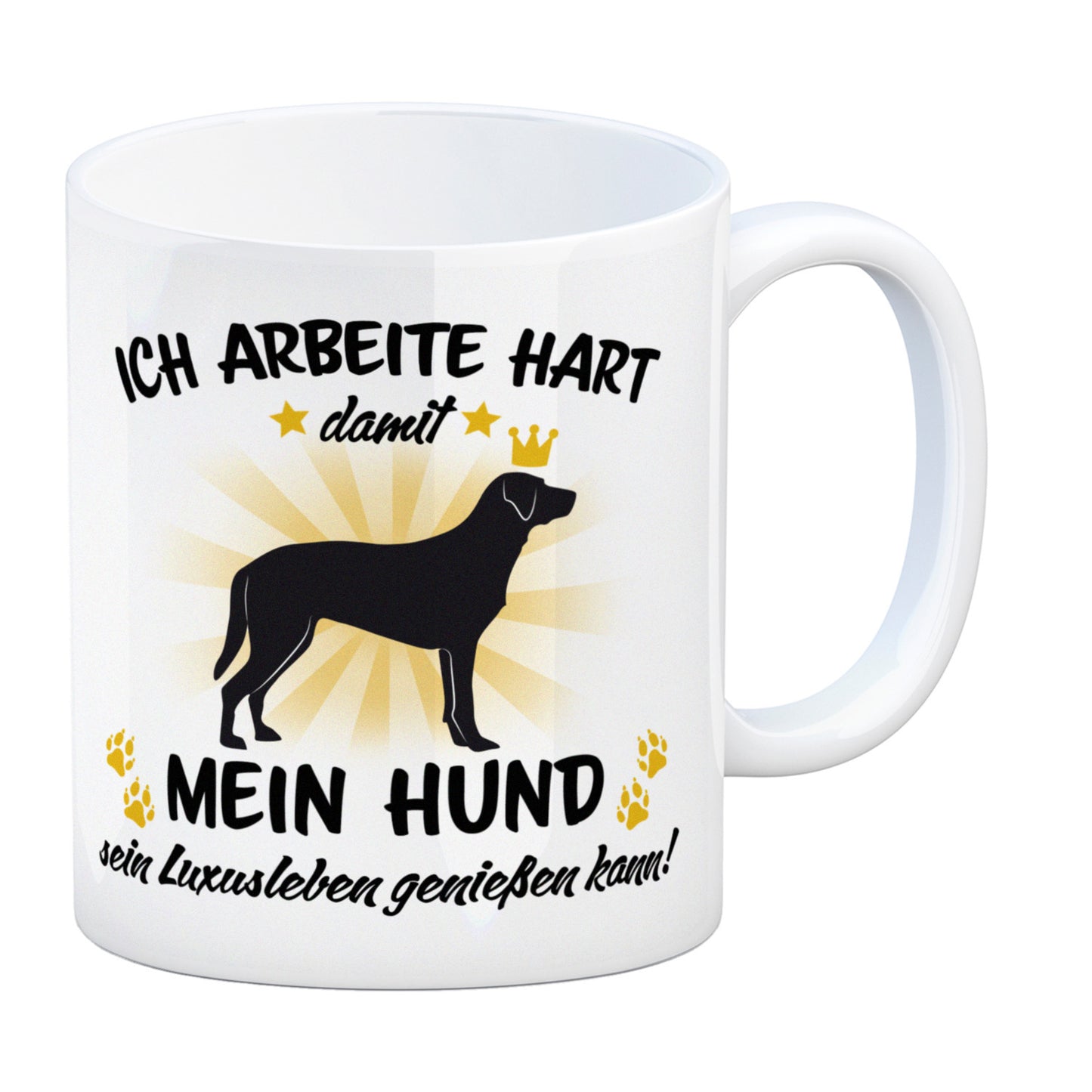 Ich arbeite hart für das Luxusleben meines Hundes Haustier Kaffeebecher