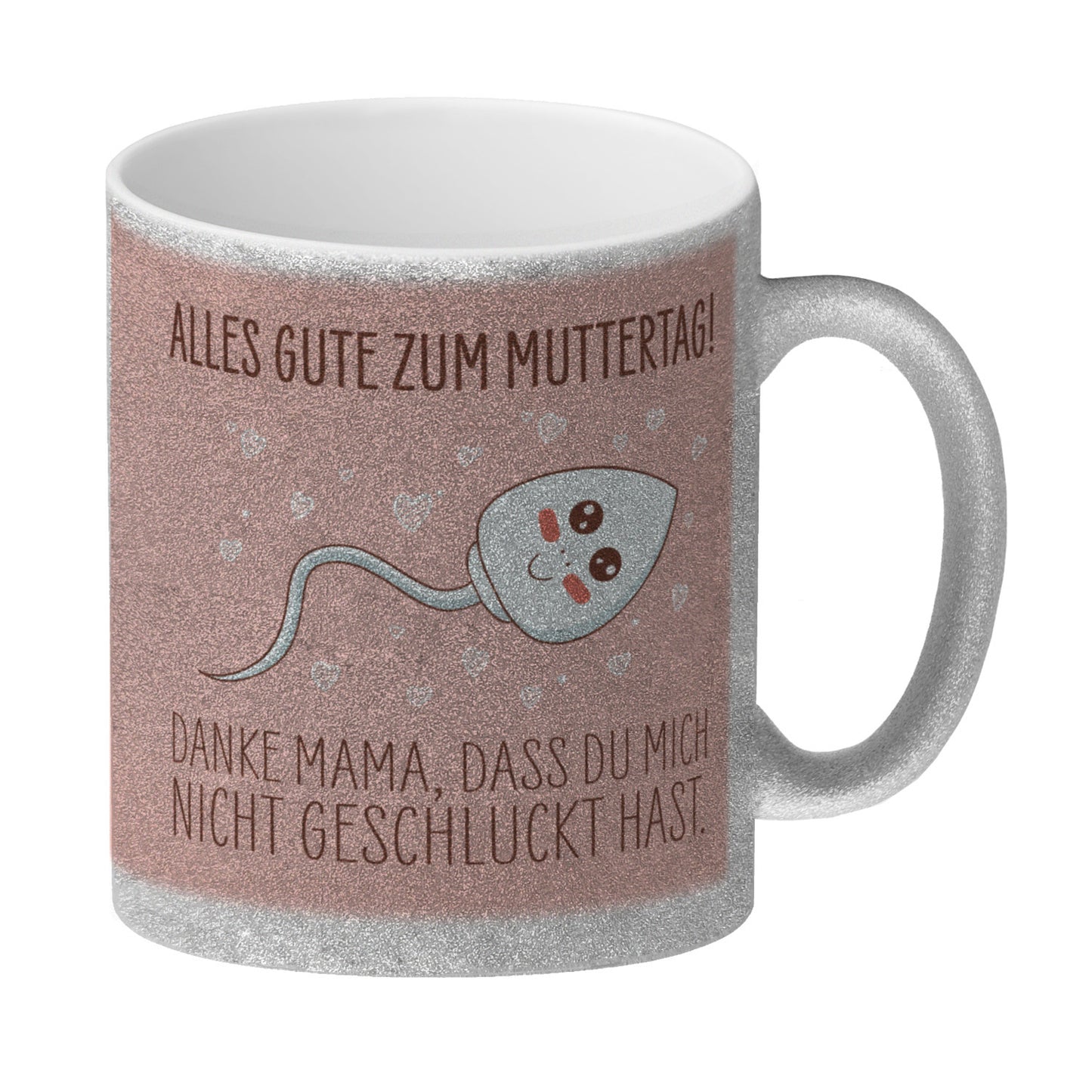 Danke Mama, dass du mich nicht geschluckt hast Glitzer-Kaffeebecher zum Muttertag