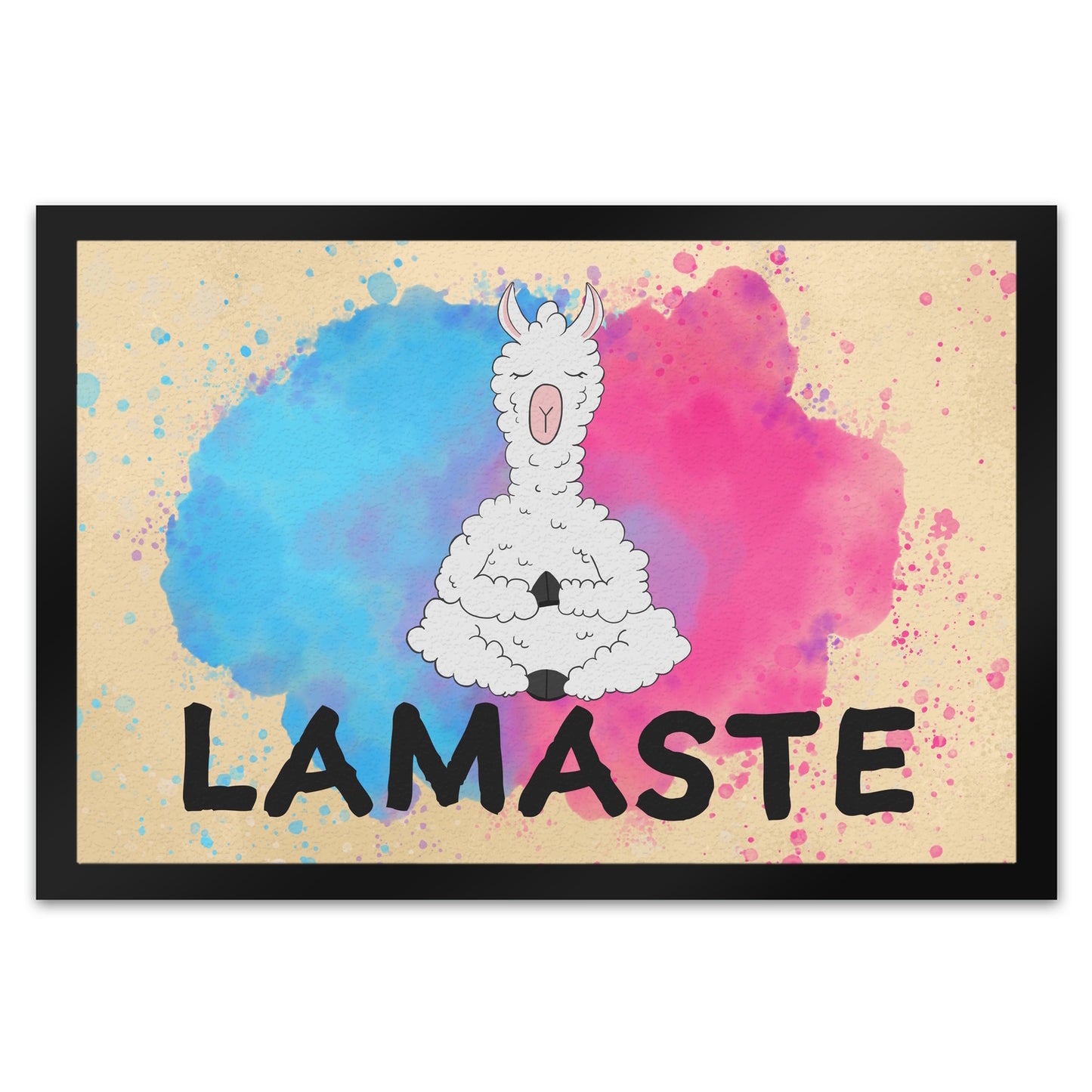 Lamaste Fußmatte XL in 40x60 cm mit Lama in Meditation