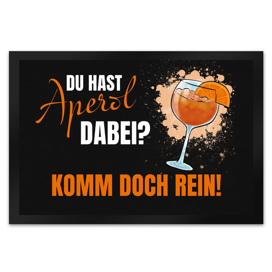 Cocktail Fußmatte XL in 40x60 cm mit Spruch Du hast Aperol dabei? Komm doch rein