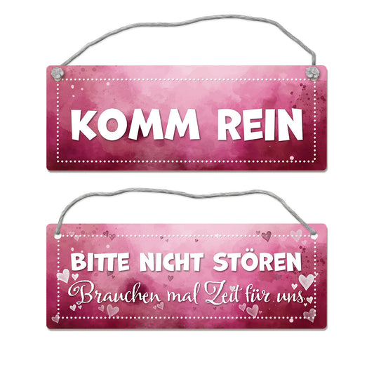 Wendeschild mit Kordel Das Schild ist eine nützliche Anschaffung für die eigene Wohnung z.B. fürs Schlafzimmer, um seine Ruhe zu haben. Es ist auch eine schöne Geschenkidee für Paare und Familien zum Valentinstag, Geburtstag, Jahrestag, zu Weihnachten od