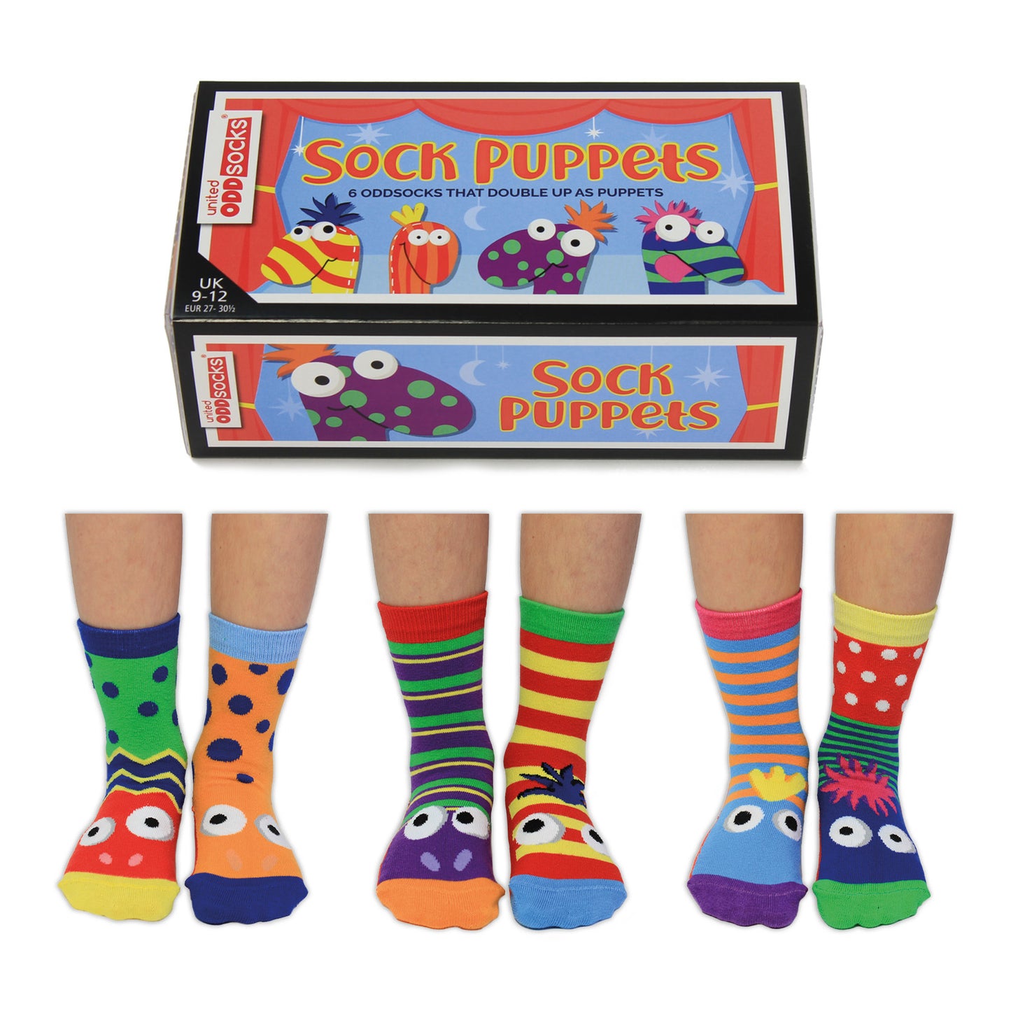 Sock Puppets Sockenpuppen Oddsocks Socken in 27-30,5 im 6er Set