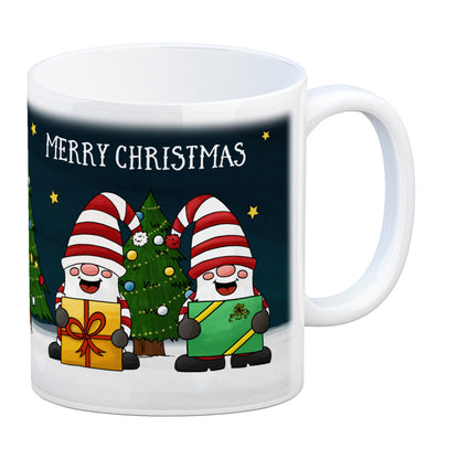 Merry Christmas Kaffeebecher mit Wichtel Motiv