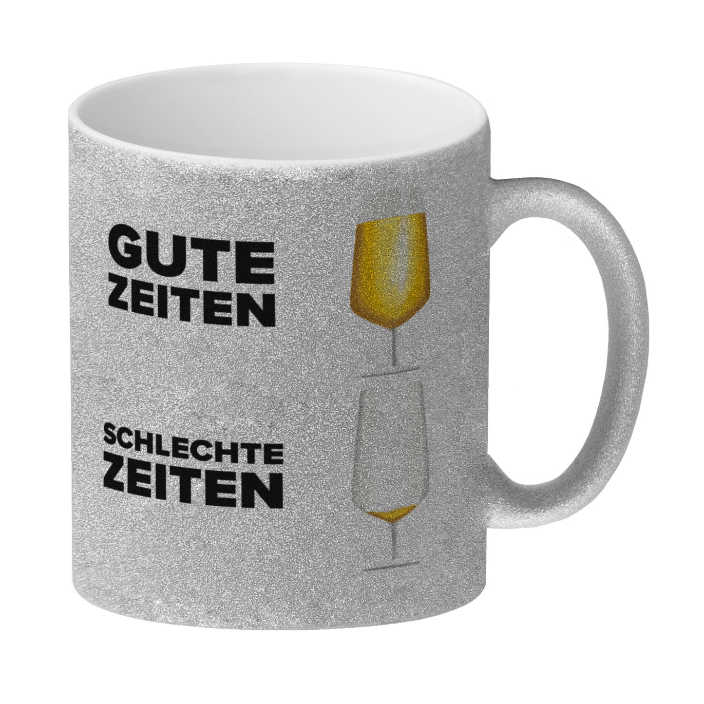 Gute Zeiten - Schlechte Zeiten Bier Glitzer-Kaffeebecher