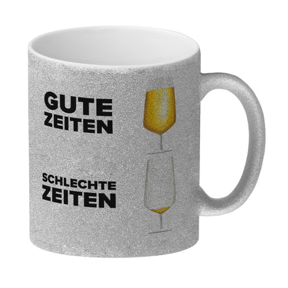 Gute Zeiten - Schlechte Zeiten Bier Glitzer-Kaffeebecher