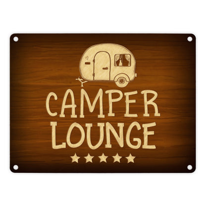 Camper Lounge Wohnwagen Metallschild