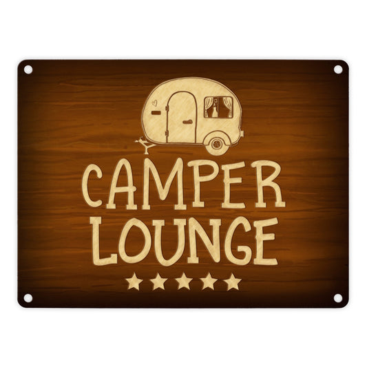 Camper Lounge Wohnwagen Metallschild