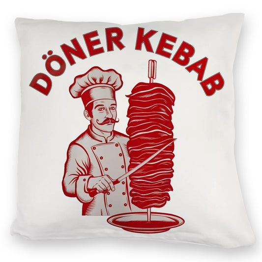 Döner Kebab Logo Kuschelkissen