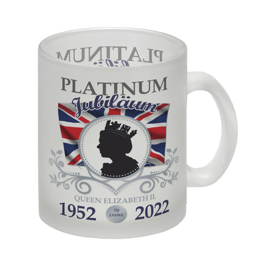 Platinum Jubiläum Queen Glas Tasse