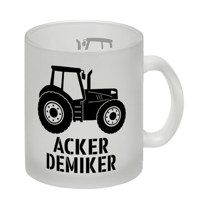 Traktor Glas Tasse mit Spruch Ackerdemiker