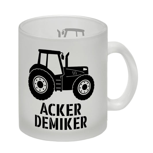 Traktor Glas Tasse mit Spruch Ackerdemiker