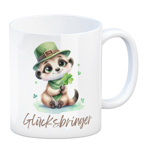 Erdmännchen Glücksbringer Kaffeebecher