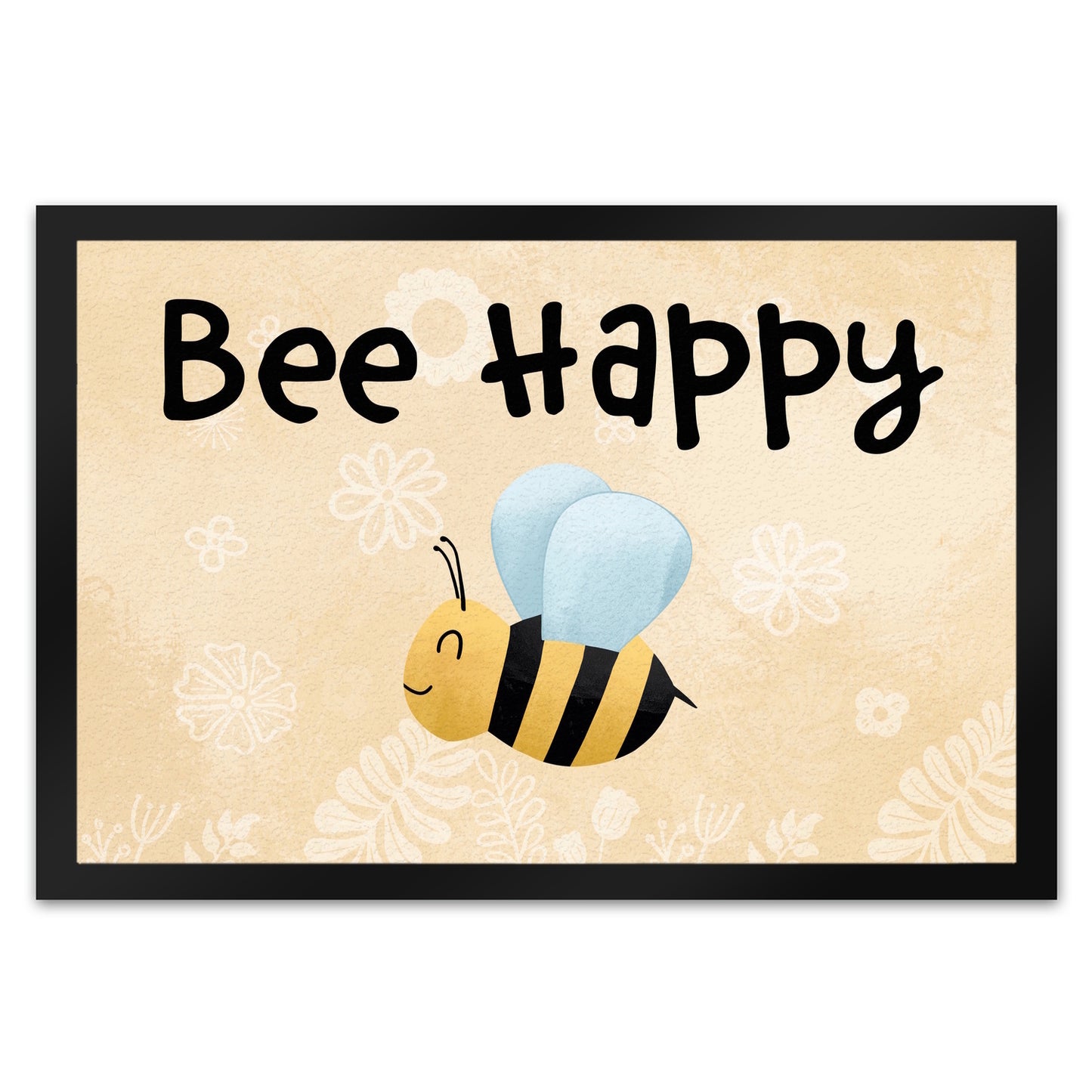 Bee Happy lustige Fußmatte XL in 40x60 cm mit glücklicher Biene