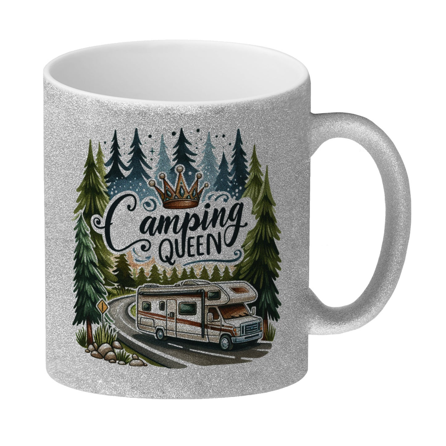 Wohnmobil Camping Queen Glitzer-Kaffeebecher