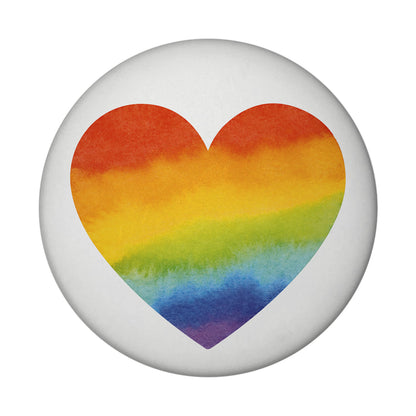 Regenbogenherz Magnet rund