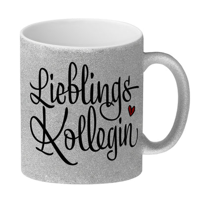 Lieblingskollegin Glitzer-Glitzer-Kaffeebecher