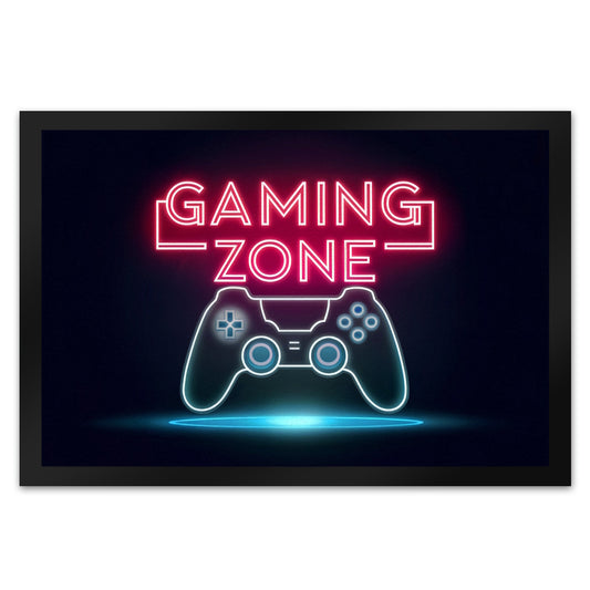 Gaming Zone Controller Fußmatte XL in 40x60 cm in Neonschrift