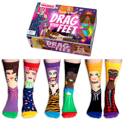 Drag your feet - Dragqueen Oddsocks Socken in 38-44 im 6er Set