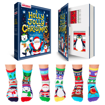 Holly Jolly Christmas Weihnachten Oddsocks Socken in 30,5-38,5 im 6er Set