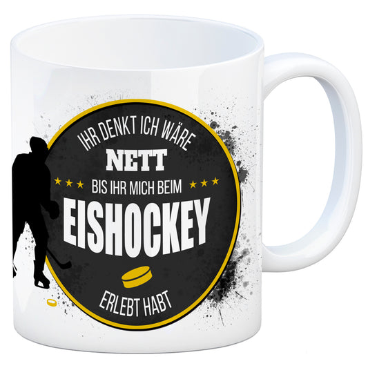 Eishockey Kaffeebecher Ihr denkt ich wäre nett…