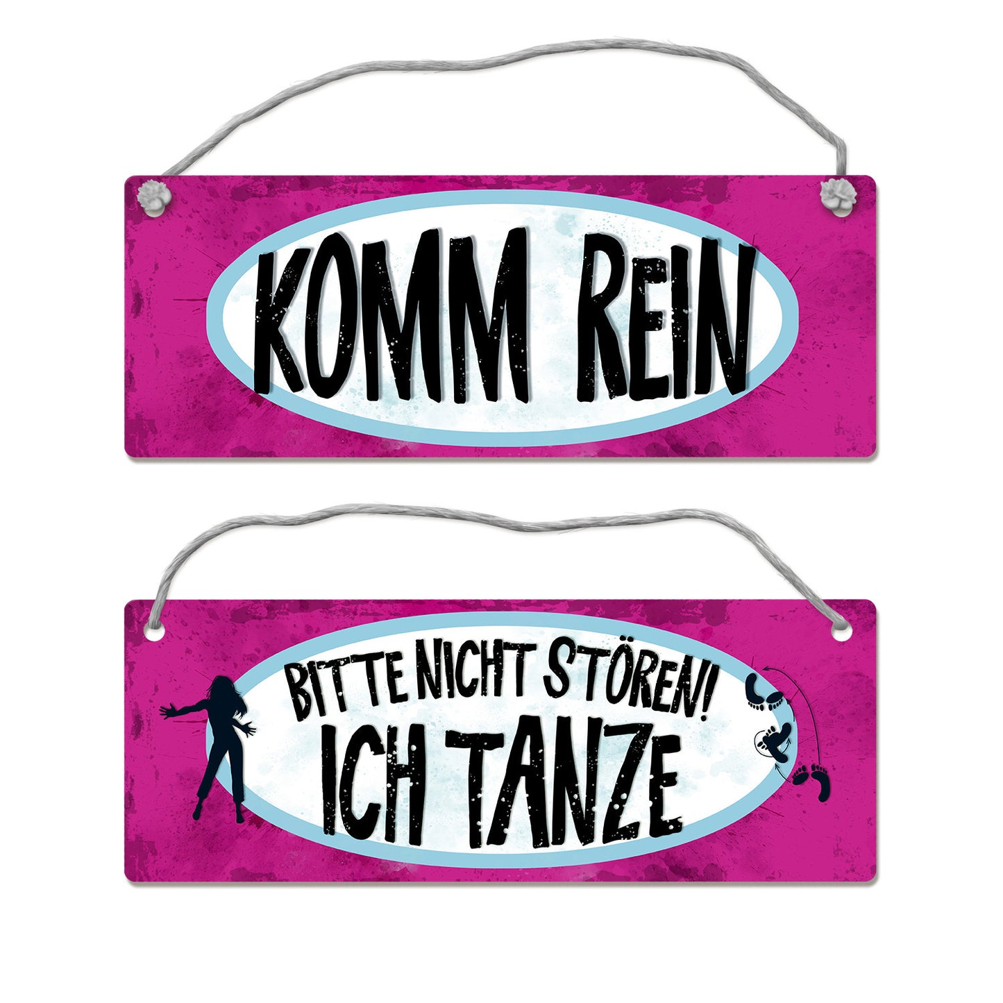 Bitte nicht stören - ich tanze Wendeschild mit Kordel