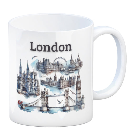 Skyline London Kaffeebecher mit Spruch London