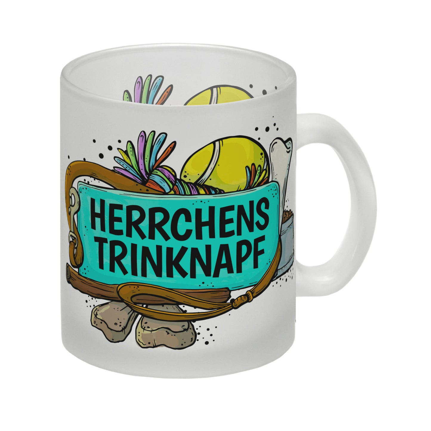 Herrchens Trinknapf Glas Tasse