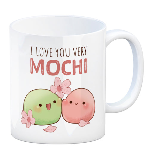 Mochi Paar Kaffeebecher mit Spruch I love you very Mochi