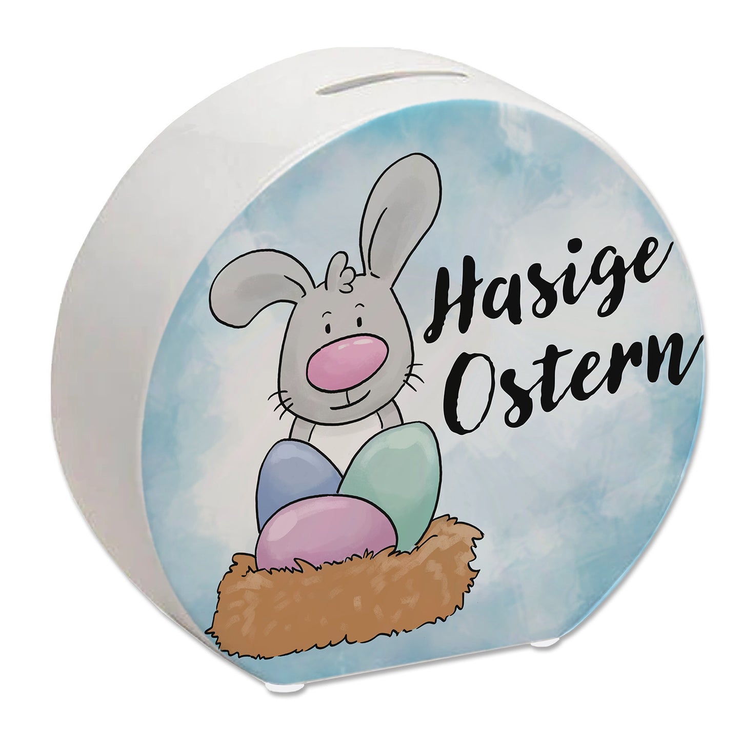 Hasige Ostern Spardose mit niedlichem Osterhasen