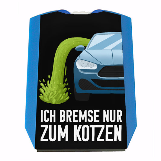 Ich bremse nur zum Kotzen Parkscheibe für Autofahrer mit 2 Einkaufswagenchips