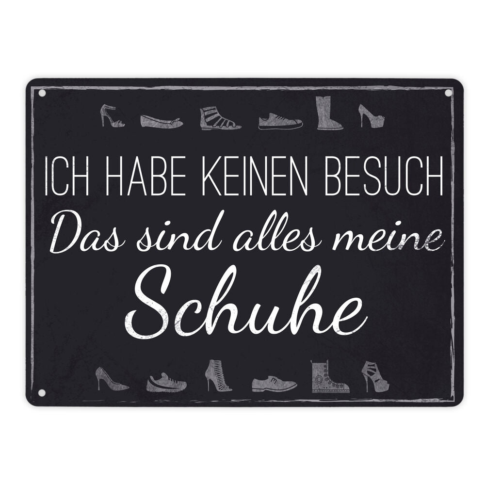 Metallschild XL mit Spruch: Alles meine Schuhe