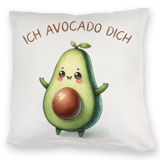 Avocado Kuschelkissen mit Spruch Ich Avocado dich