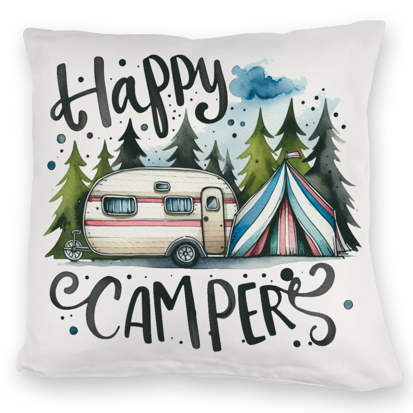 Happy Campers Wohnwagen Kuschelkissen