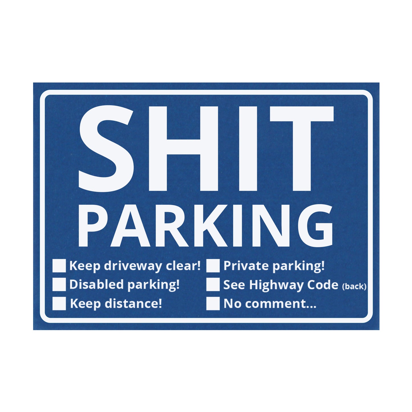 Shit Parking Scheisse Geparkt! Notizblock in Englisch