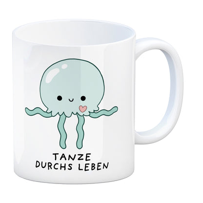 Jelly & Friends Qualle Kaffeebecher mit Spruch Tanze durchs Leben