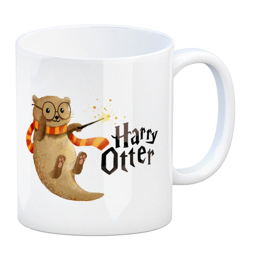 Harry Otter mit Zauberstab Kaffeebecher