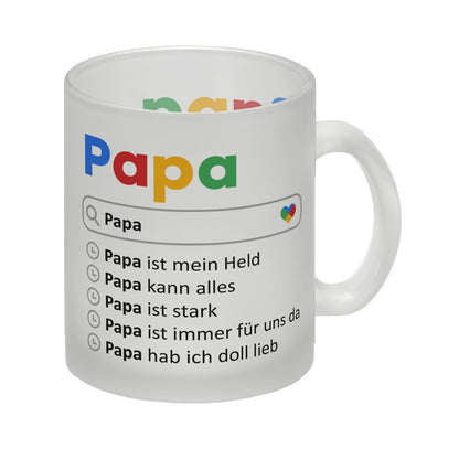 Papa ist mein Held Suchmaschine Glas Tasse