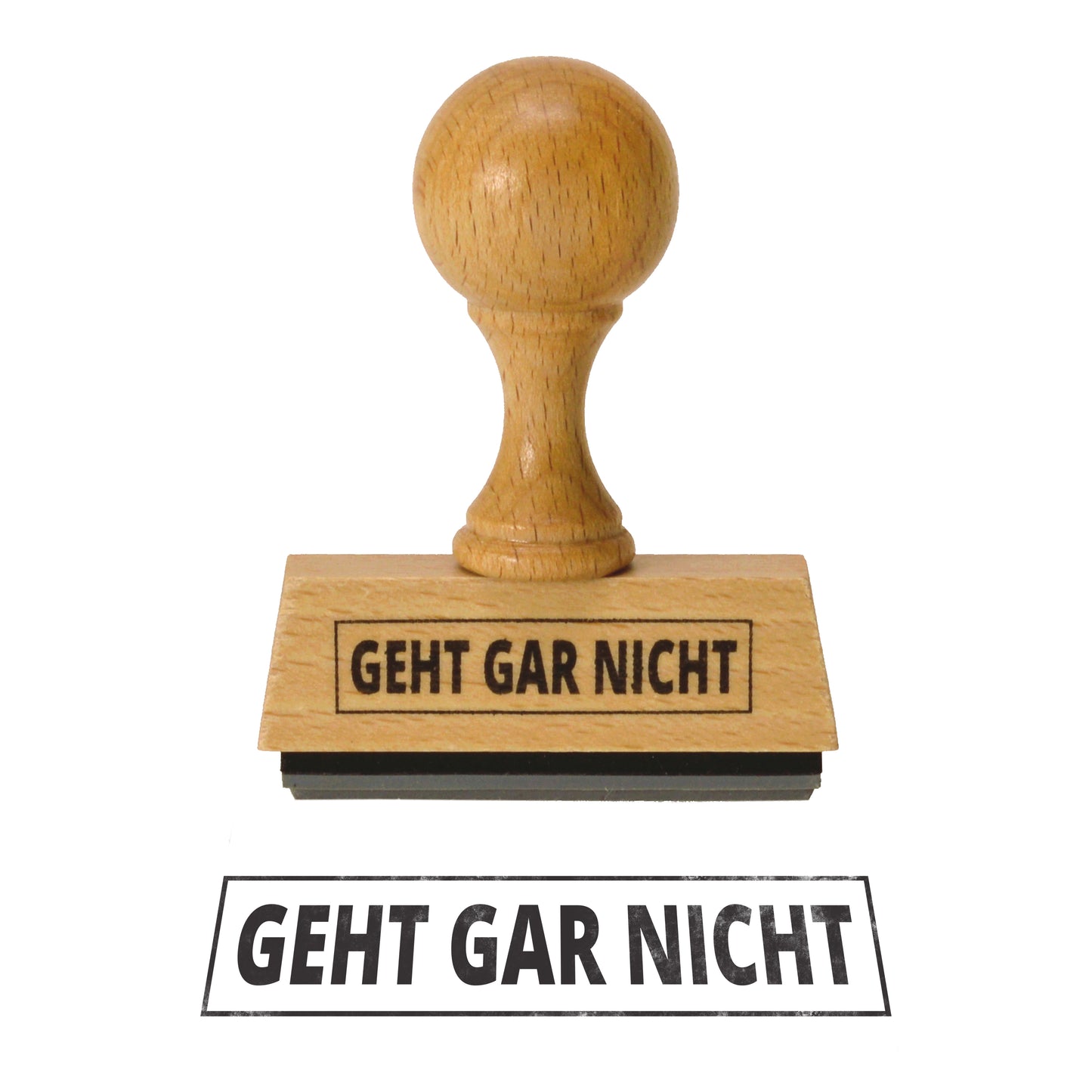 Geht Gar Nicht Holzstempel