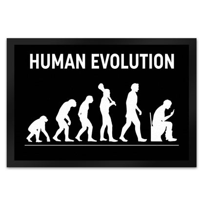 Human Evolution Fußmatte XL in 40x60 cm mit witzigem Motiv